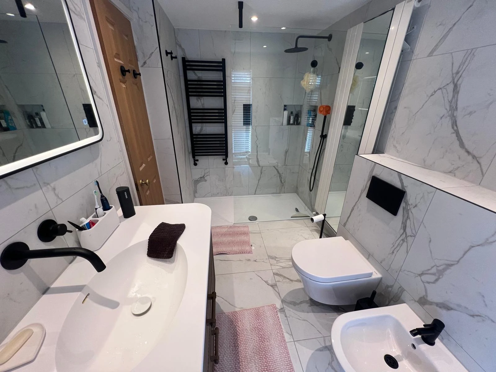Contemporary Marble Bathroom